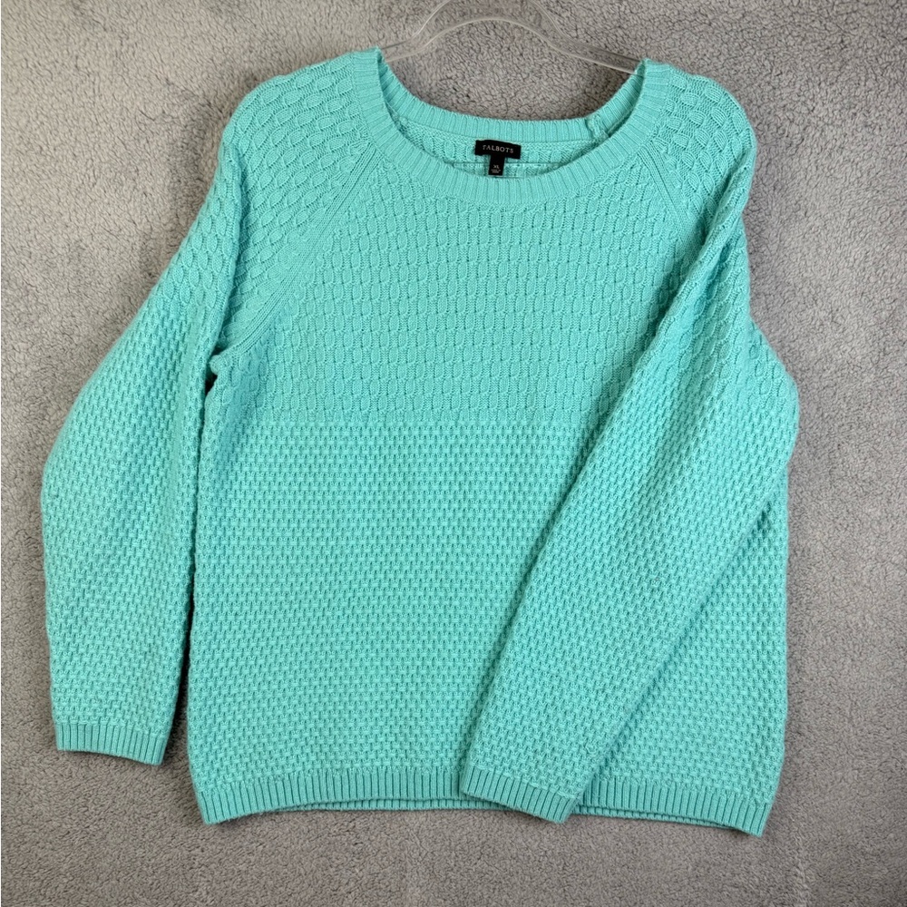 Talbots lambs wool sweater mint green size XL